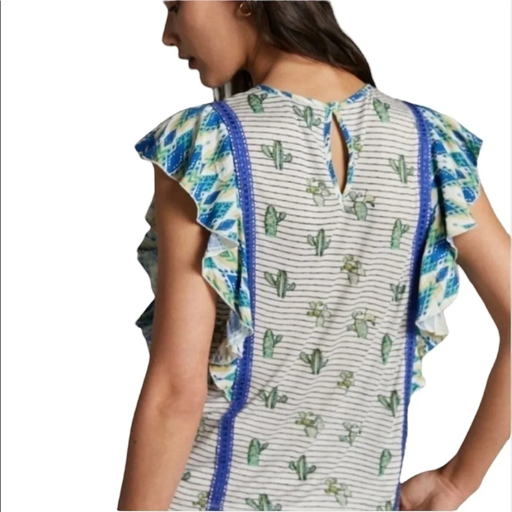 Anthropologie Zofana Cactus Print XS - Picture 3 of 6